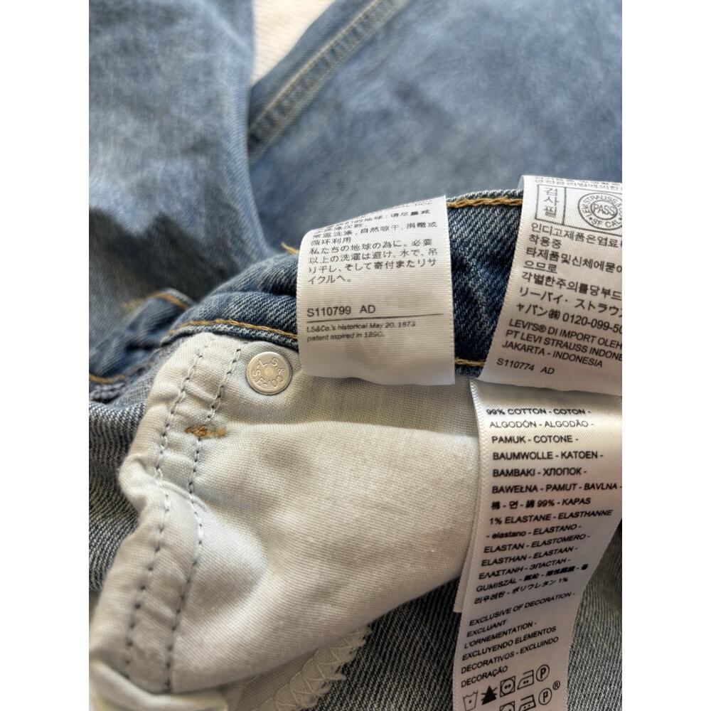 Levi's Premium 70s High Rise Flare Jeans Women 25 L Big E Retro Hippie Festival - Picture 13 of 13